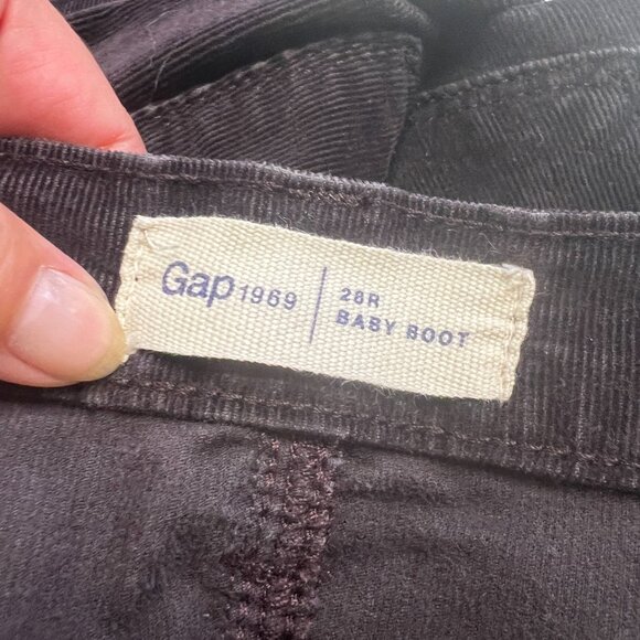 Gap 1969 Baby Boot Dark Brown Corduroys in Size 28R - Picture 6 of 16